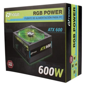 Fuente Alimentacion Atx 600w Luces Led Noga Atx-600 Rgb