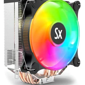 CPU Cooler Solarmax Cpu Cc-421a Intel Amd Argb Fan 120mm 4 Pines Led Negro