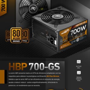 Fuente De Alimentación Para Pc Sentey High Beat Power Hbp700-gs 700w Negra